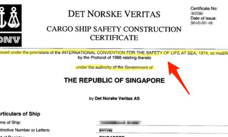 الشهادة الدولية للسلامة (International Safety Certificate – ISC)